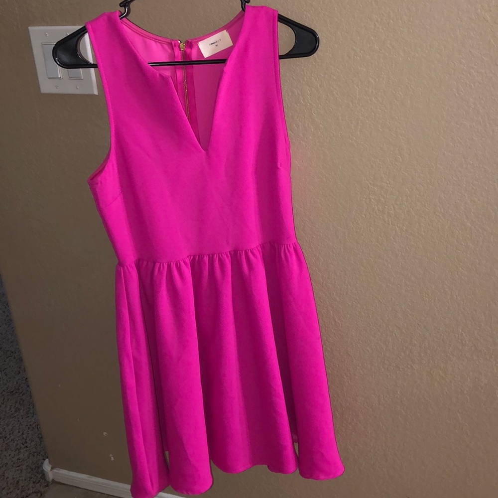 Everly hot pink formal dress